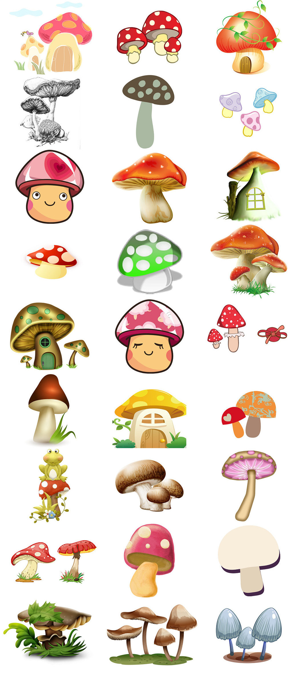 可爱蘑菇卡通图片大全
