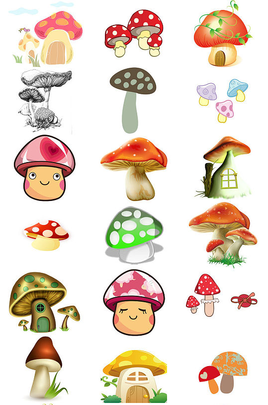 可爱蘑菇卡通图片大全