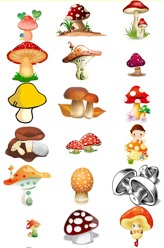 可爱卡通蘑菇图片大全