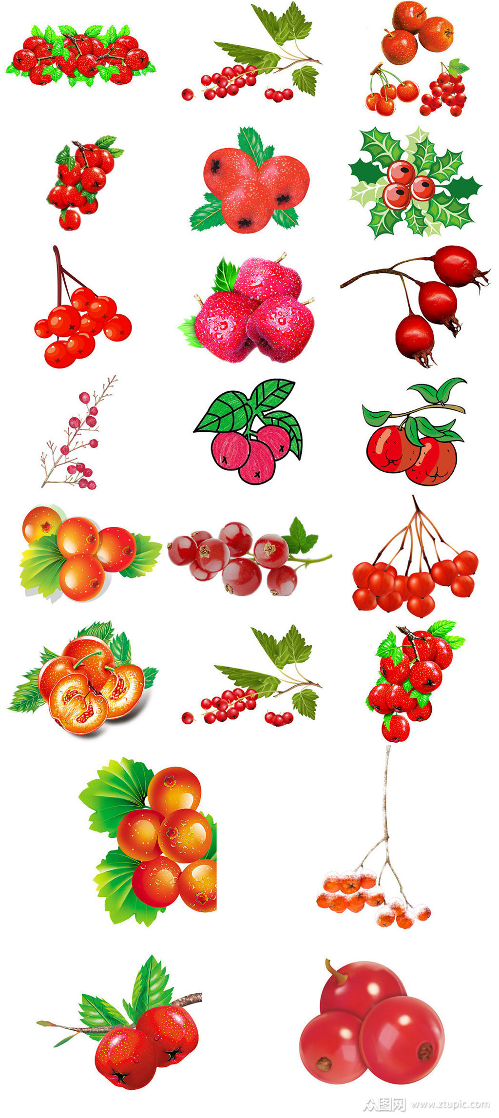 卡通山楂免抠素材ps装饰素材