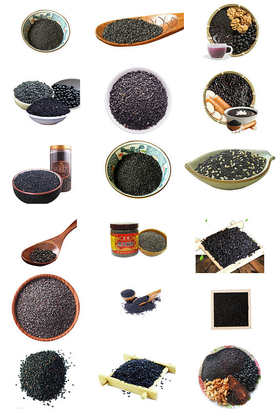 黑芝麻海报设计素材png元素库