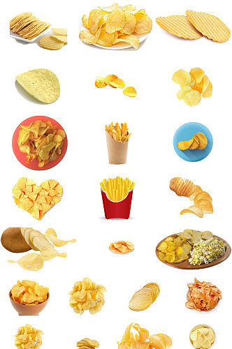 各种番薯薯片海报设计素材打包