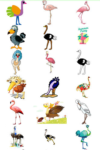 png动物鸵鸟设计素材