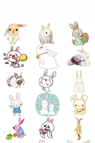 中秋节玉兔卡通兔子可爱兔子图片