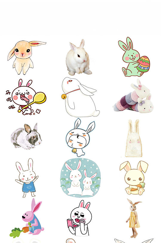 中秋节玉兔卡通兔子可爱兔子图片