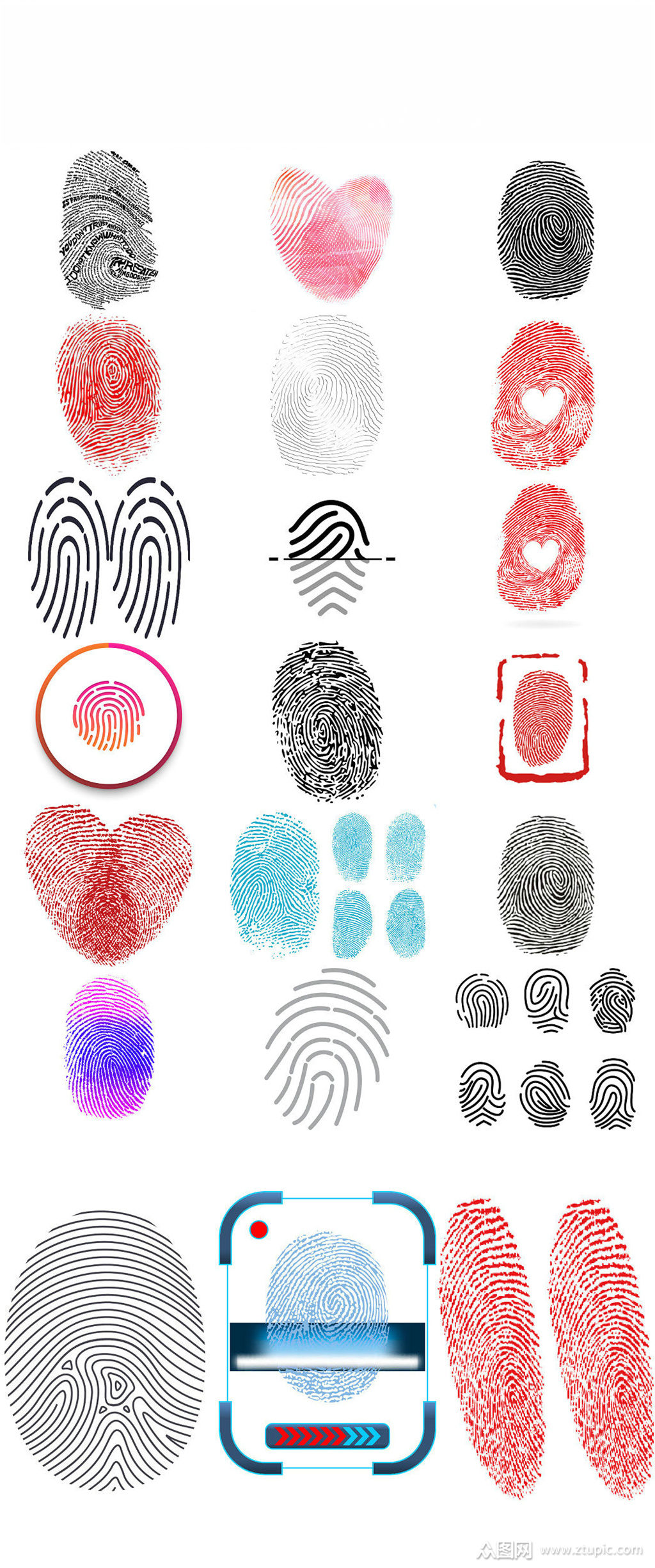 指纹海报设计元素