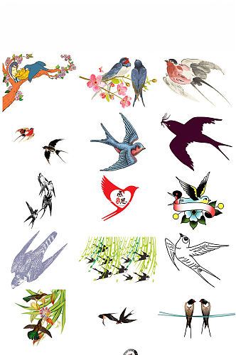 燕子春回卡通春天燕子飞翔的燕子图片