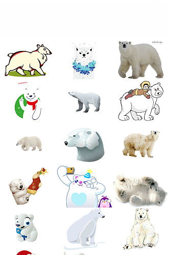 熊狗熊北极熊海报设计素材