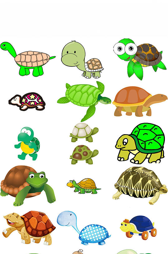 小乌龟卡通免抠png图片大全