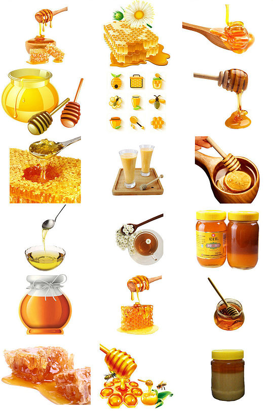 天然蜂蜜海报设计元素系列