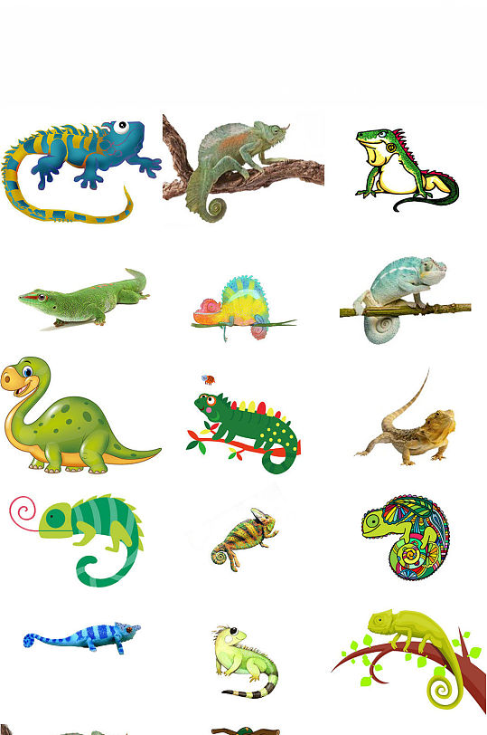 变色龙免抠png图片素材高端商务工作总结简约信纸风感恩节海报简约