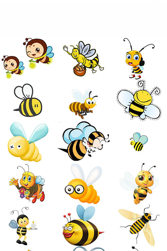 蜜蜂元素小蜜蜂卡通蜂蜜创意卡通蜜蜂