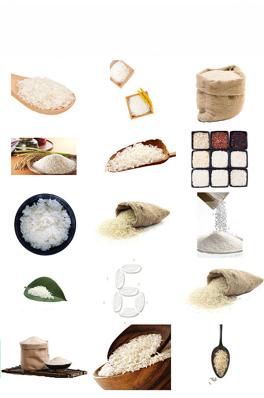 粮食米饭粮食大米免抠透明素材图片