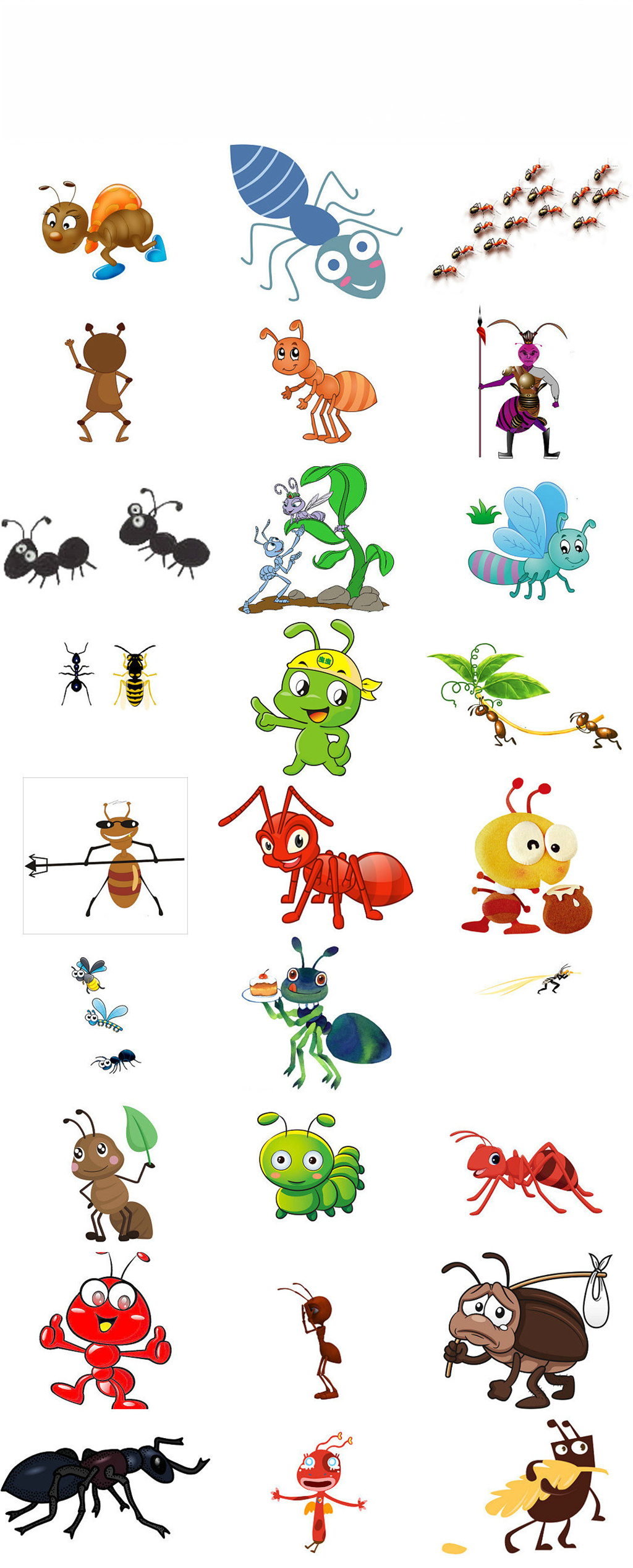 一群蚂蚁卡通图片图片