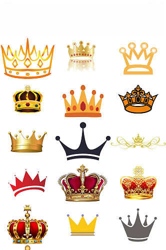 卡通皇冠造型形象设计图