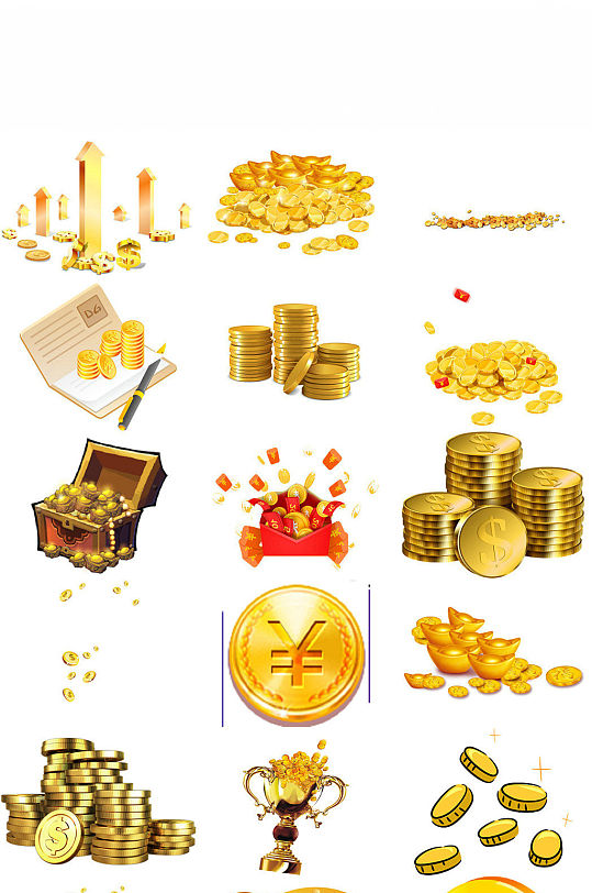 金币钱袋促销漂浮元素素材