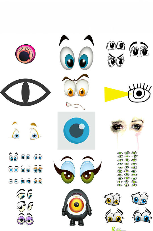 睫毛眼睛手绘眼睛卡通眼睛形象设计