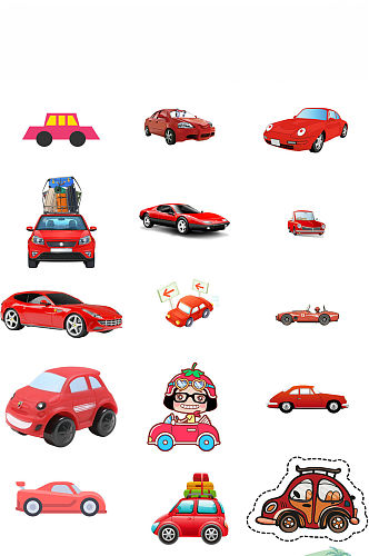 红色小汽车海报设计素材