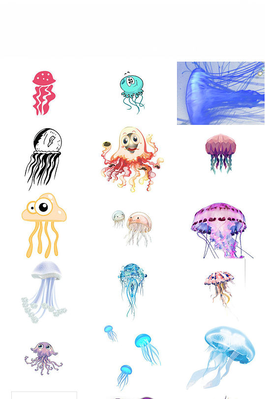 海底动物水母免抠png素材