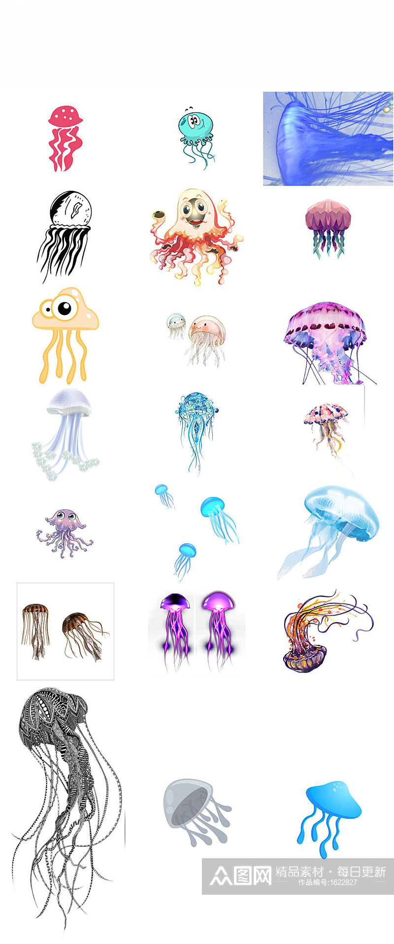 海底动物水母免抠png素材素材