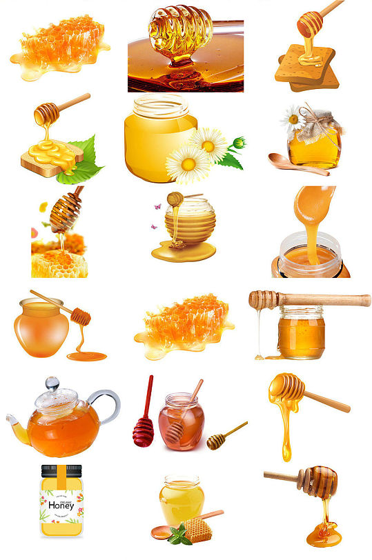 蜂蜜土家蜂蜜天然蜂蜜免抠素材打包
