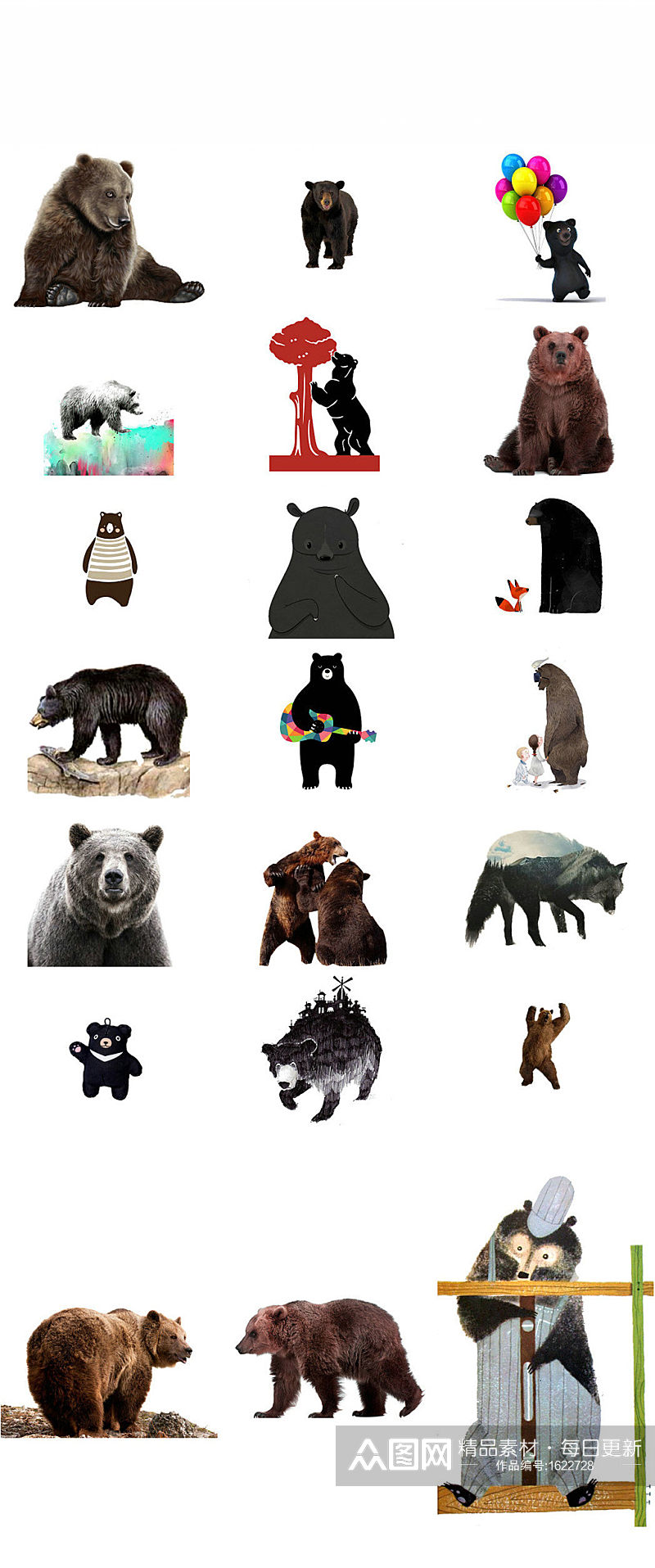 动物黑熊免抠png素材素材