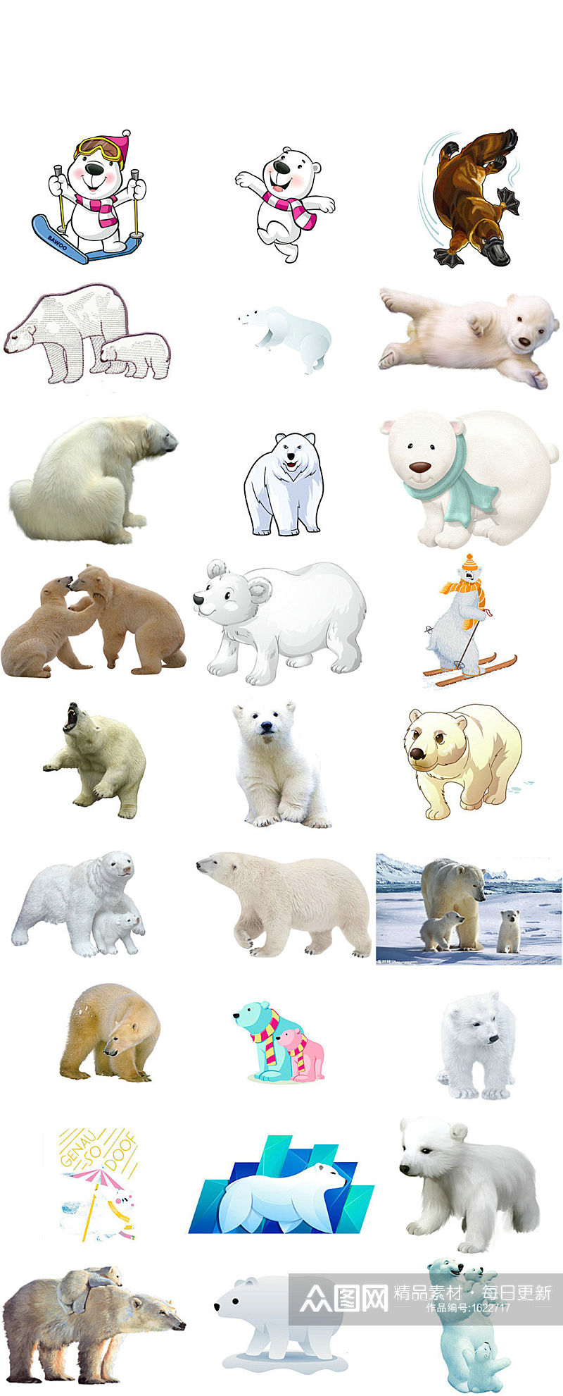 动物北极熊免抠png图片素材