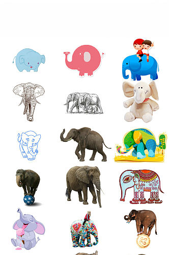 大象印度象小象卡通象卡通大象png图片