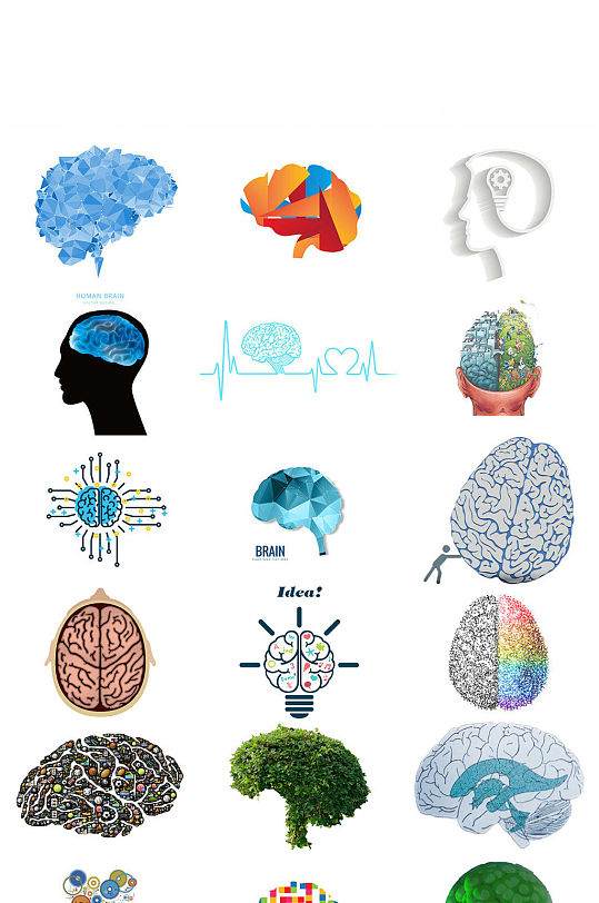 创意大脑设计模板下载
