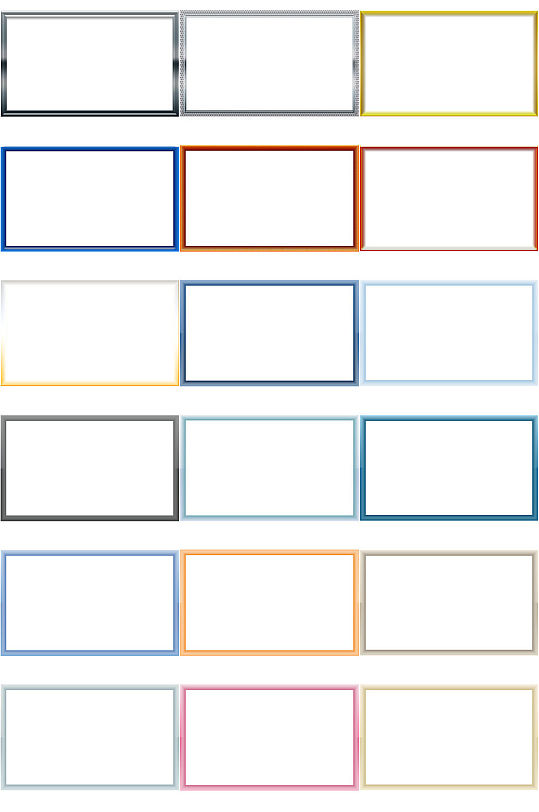 彩色长方形边框素材大全