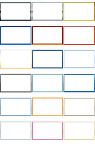 彩色长方形边框素材大全