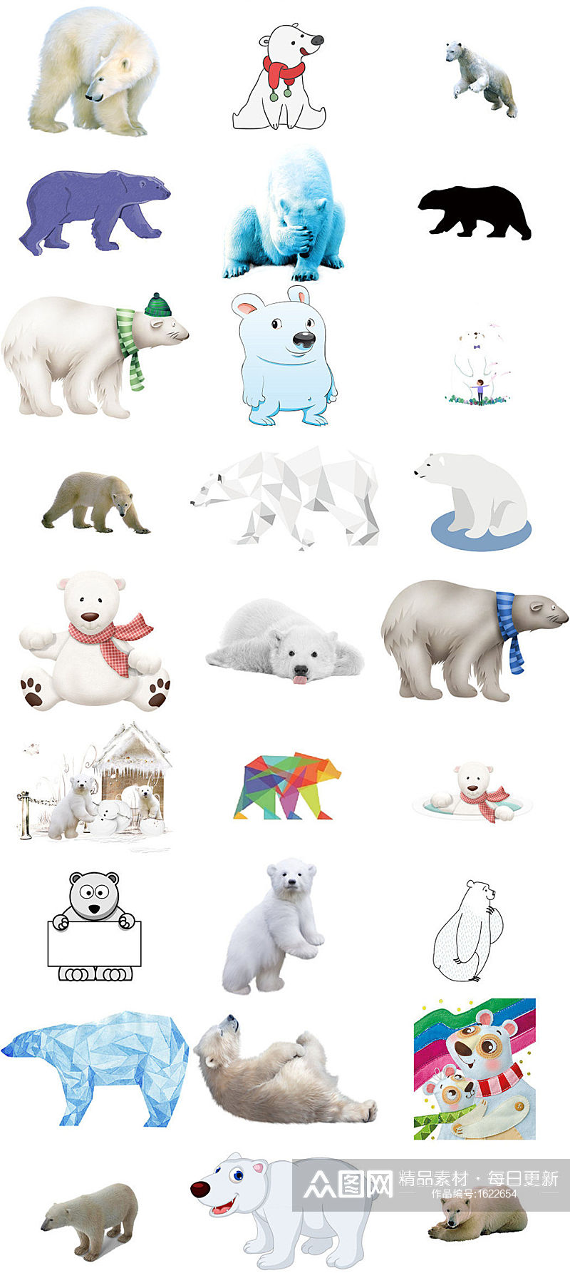 北极熊形象设计图片素材素材