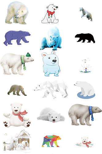 北极熊形象设计图片素材