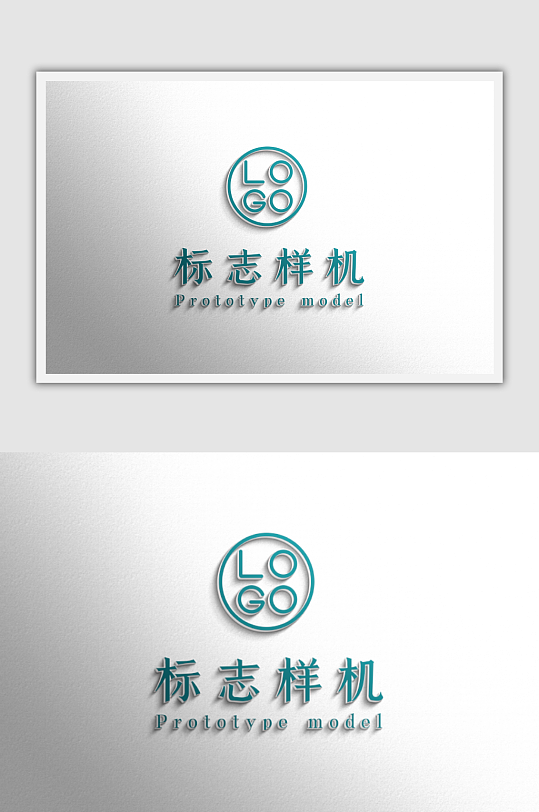 绿色亚克力标志样机-众图网