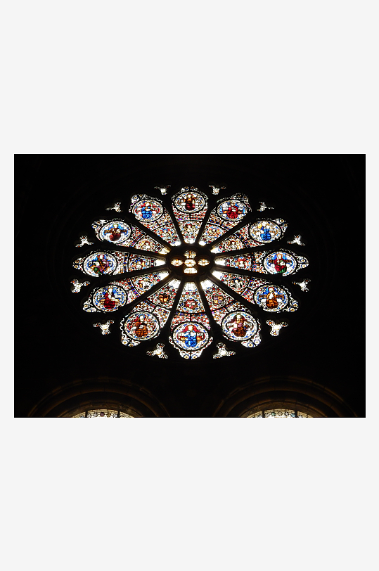 教堂玻璃彩色花窗图片摄影12