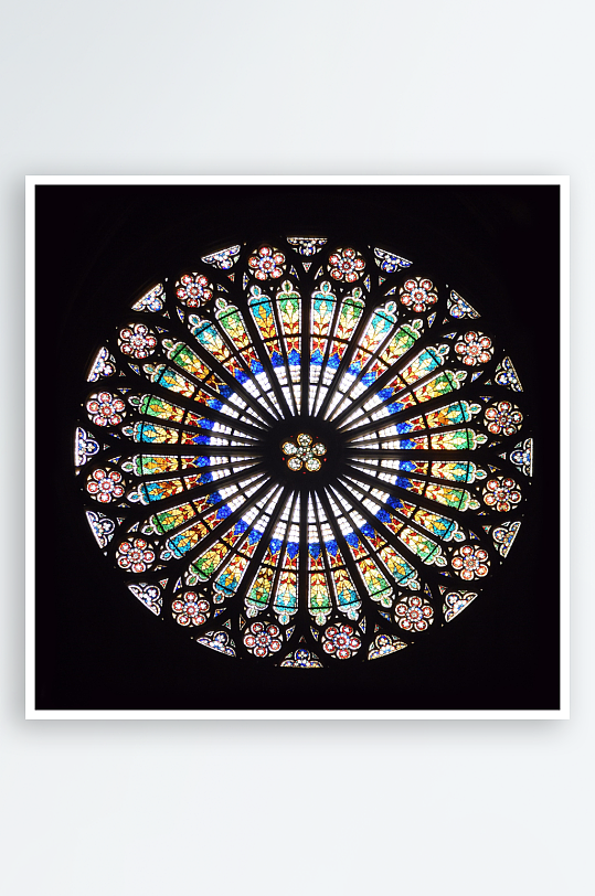 教堂玻璃彩色花窗图片摄影15