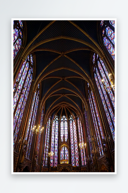 教堂玻璃彩色花窗图片摄影16