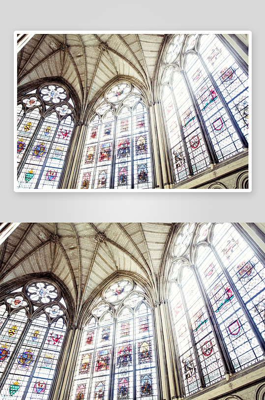 教堂玻璃彩色花窗图片摄影7