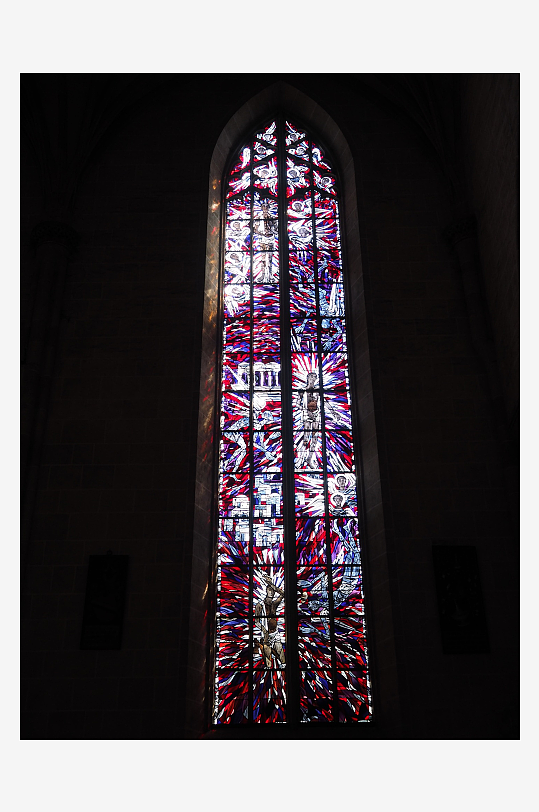 教堂玻璃彩色花窗图片摄影9
