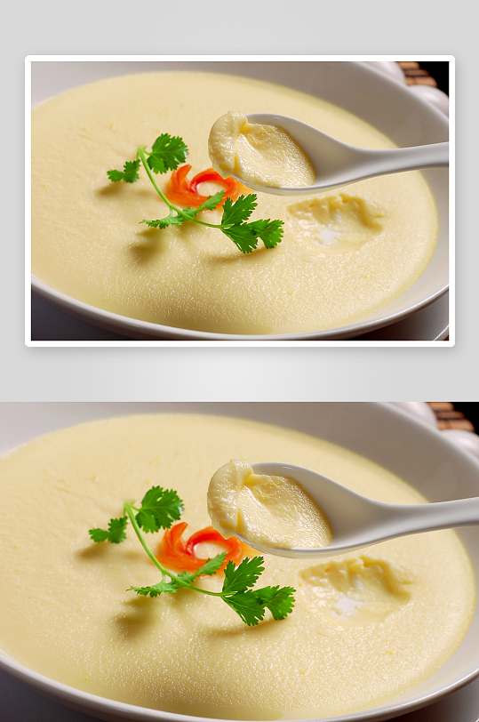 细嫩爽滑入口即化的鸡蛋羹图片摄影1-众图网