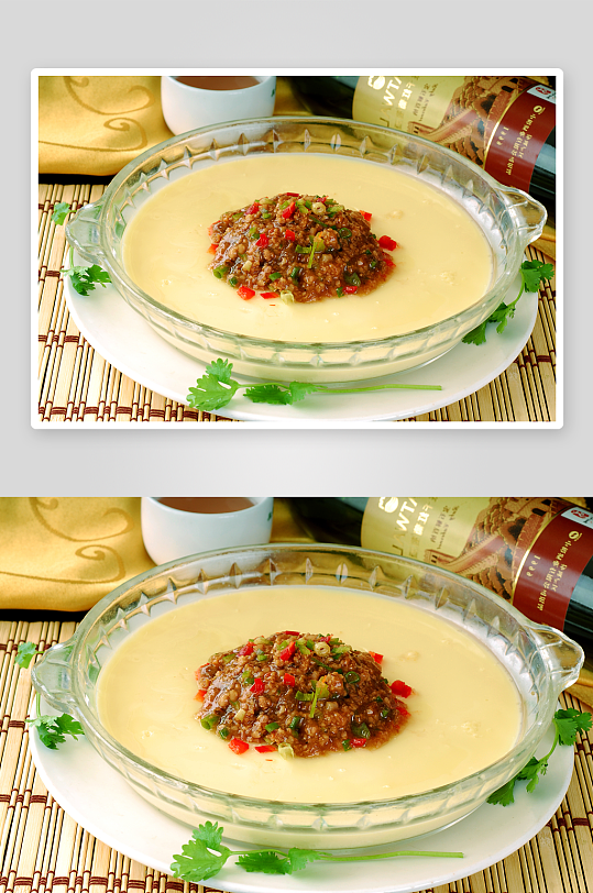 细嫩爽滑入口即化的鸡蛋羹图片摄影7-众图网