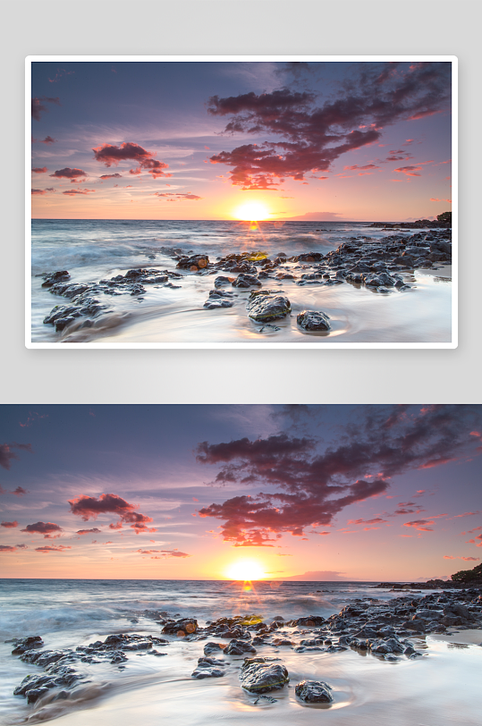 美丽的夕阳海景图片摄影17