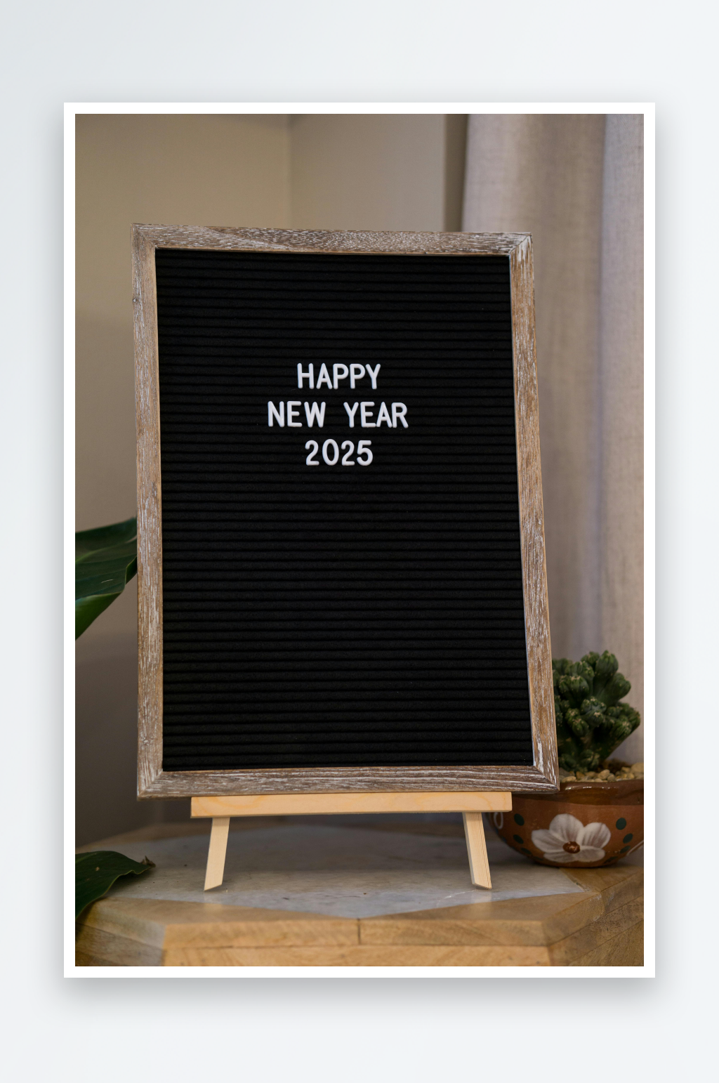 新年祝福黑板摆件素材