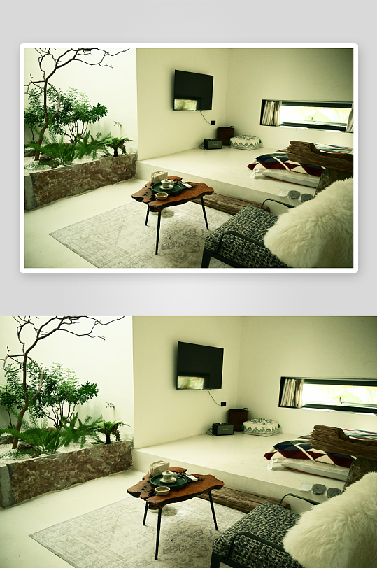 现代简约室内景观与家具布置-众图网