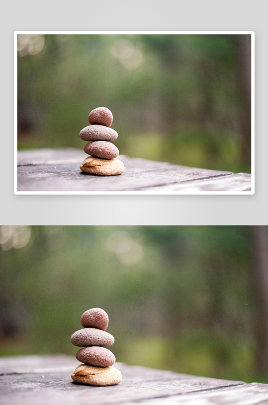 石堆平衡静谧自然-众图网