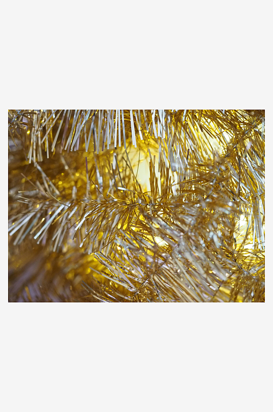 金色闪光装饰丝线特写-众图网