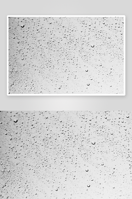 雨滴密布玻璃表面特写-众图网