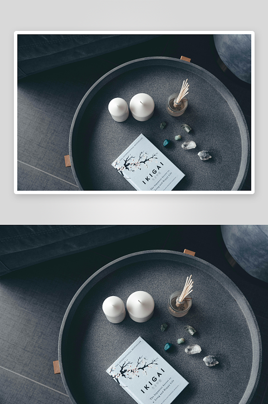 静物摆拍书与香薰蜡烛-众图网