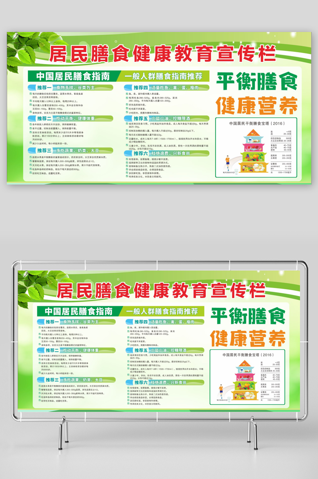 居民膳食指南健康教育宣传栏素材