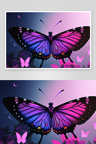 美丽的漂亮翅膀蝴蝶
